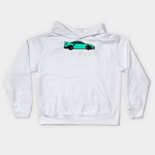 GT2RS Side Turquoise Kids Hoodie